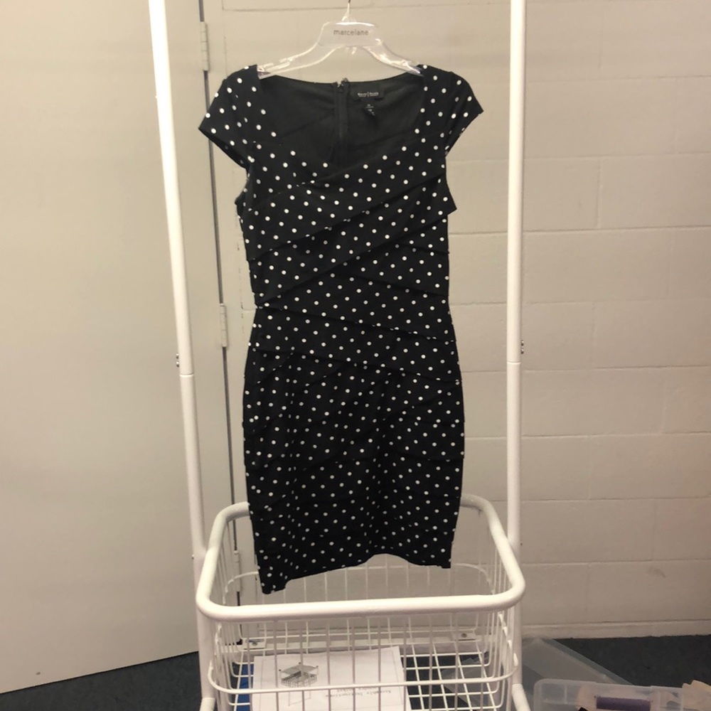 White House Black Market black polka dot